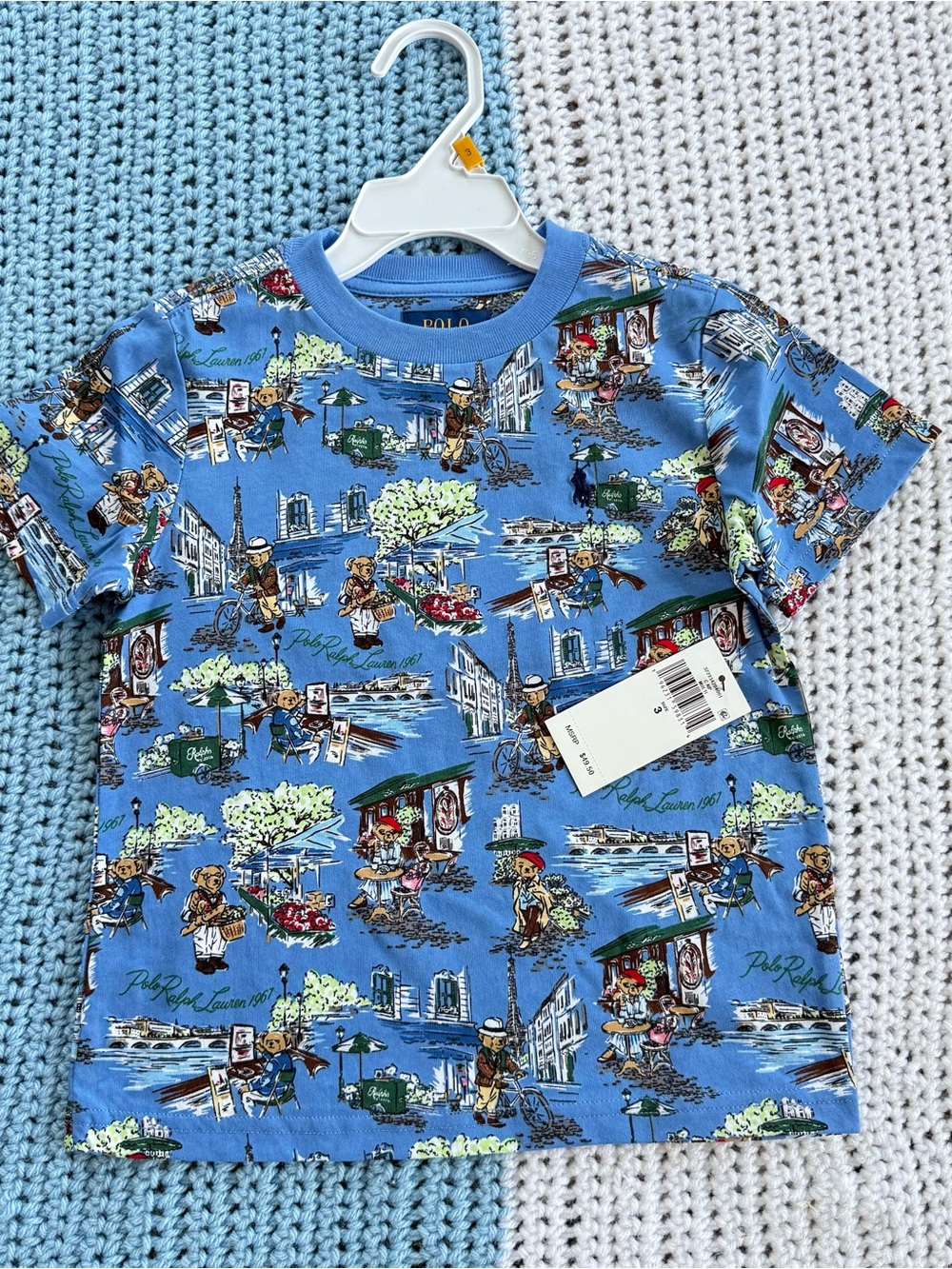 Ralph Lauren Blue All-Over City Scene Kids Tee